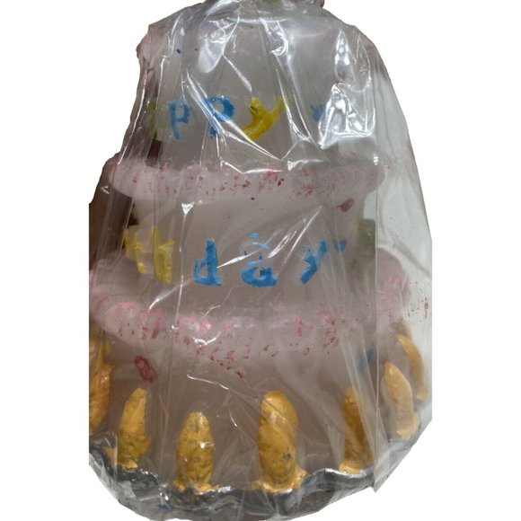 Happy Birthday Cake Candles Lot 6pc Set Pink Tier Cake Candle for Parties - Picture 5 of 12